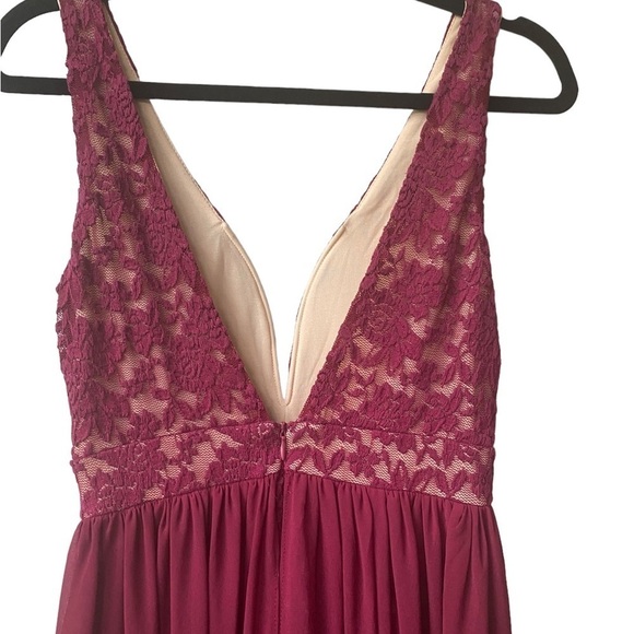 Lulus Make Way for Wonderful Berry Red Lace Maxi Dress Medium - Picture 8 of 11